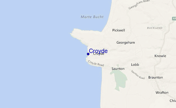 carte de localisation de Croyde