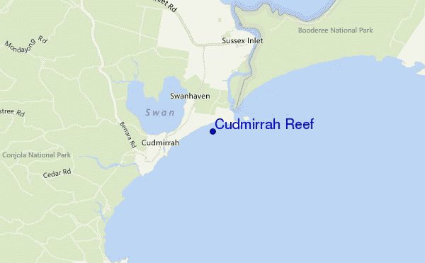 carte de localisation de Cudmirrah Reef