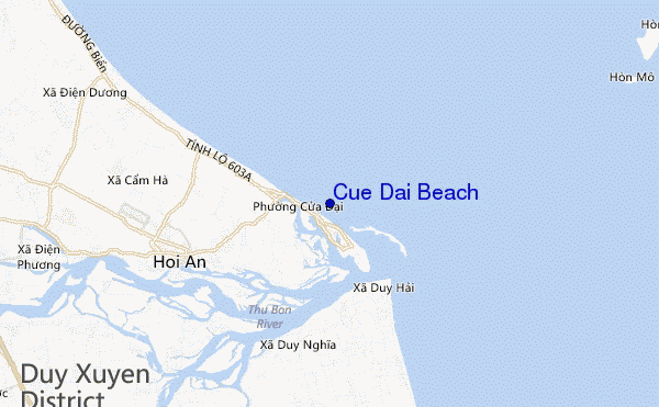 carte de localisation de Cue Dai Beach