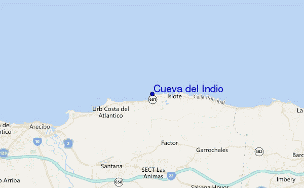 carte de localisation de Cueva del Indio