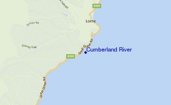 carte de localisation de Cumberland River