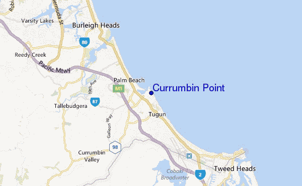 carte de localisation de Currumbin Point
