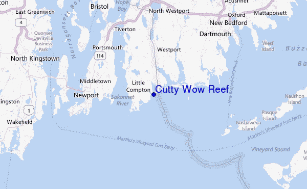 Cutty Wow Reef Location Map