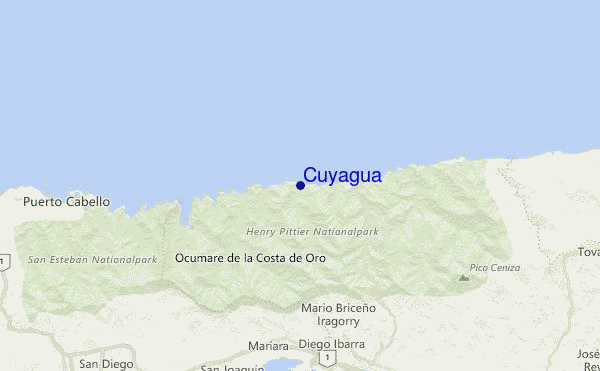 Cuyagua Location Map