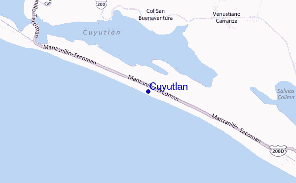 carte de localisation de Cuyutlan