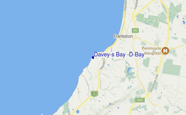 carte de localisation de Davey's Bay (D-Bay)