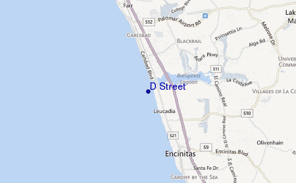 carte de localisation de D Street