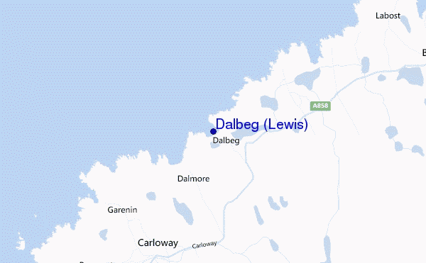 carte de localisation de Dalbeg (Lewis)