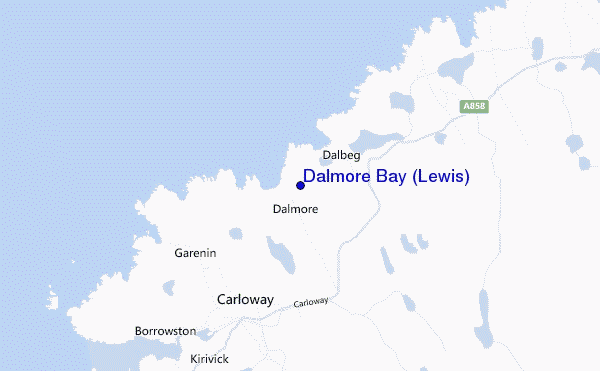 carte de localisation de Dalmore Bay (Lewis)