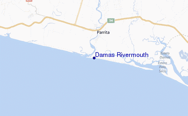carte de localisation de Damas Rivermouth