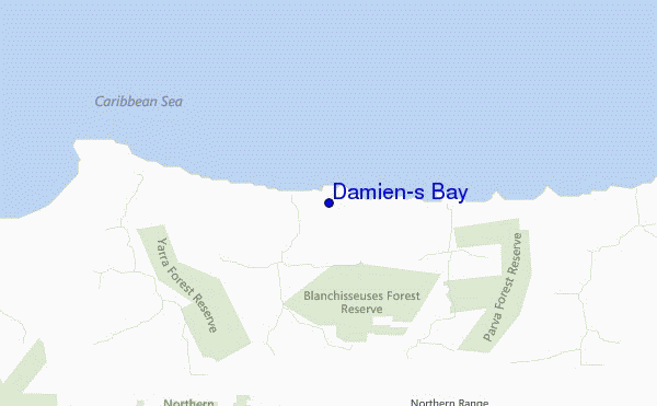 carte de localisation de Damien's Bay