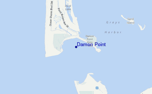 carte de localisation de Damon Point