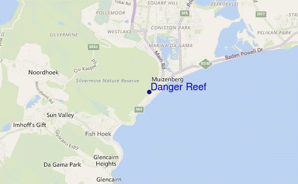 carte de localisation de Danger Reef