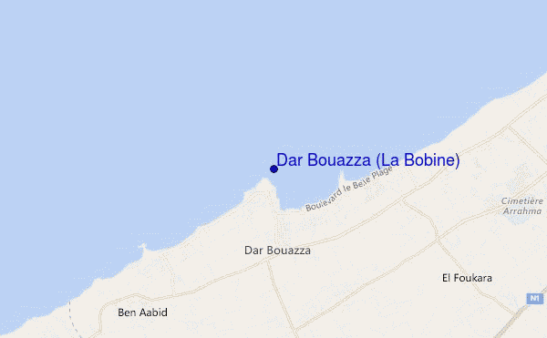 carte de localisation de Dar Bouazza (La Bobine)