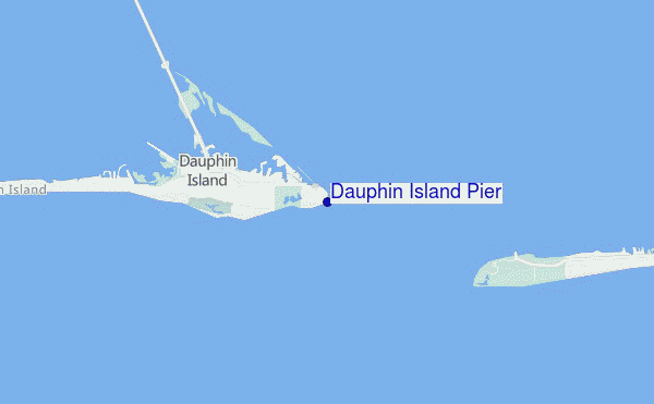 carte de localisation de Dauphin Island Pier