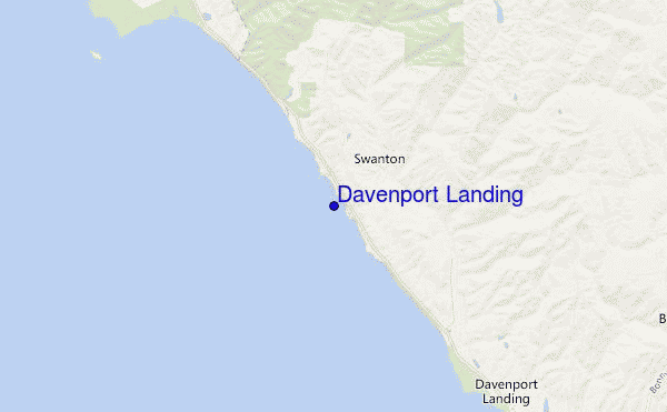 carte de localisation de Davenport Landing