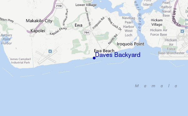 carte de localisation de Daves Backyard