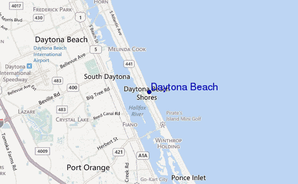 carte de localisation de Daytona Beach