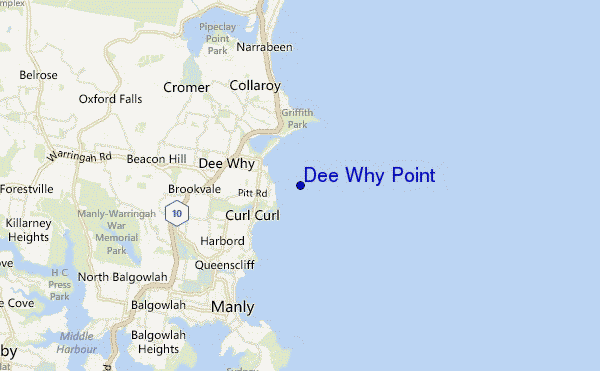 carte de localisation de Dee Why Point