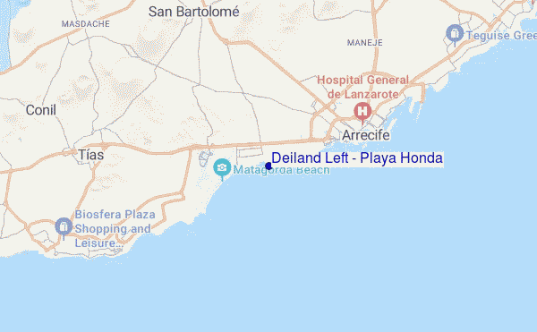 carte de localisation de Deiland Left - Playa Honda