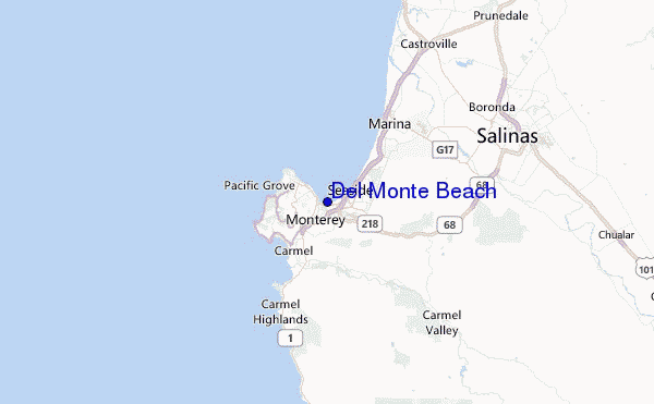 Del Monte Beach Location Map