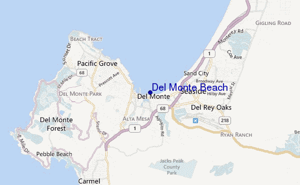 carte de localisation de Del Monte Beach