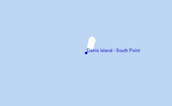 carte de localisation de Denis Island - South Point
