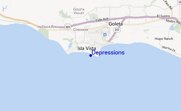 carte de localisation de Depressions