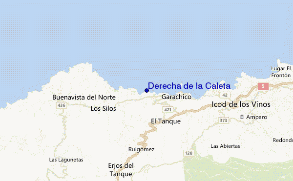 carte de localisation de Derecha de la Caleta