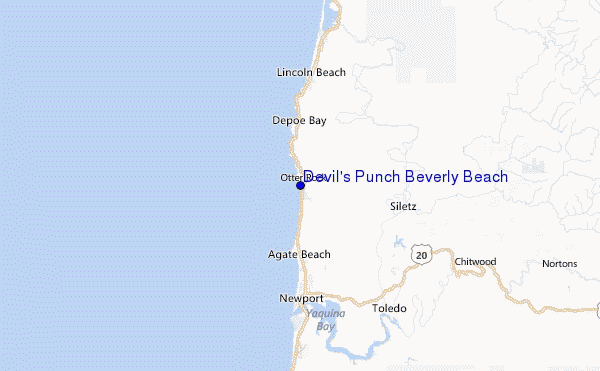 Devil s Punch Beverly Beach Location Map
