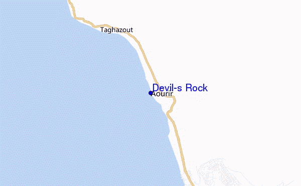 carte de localisation de Devil's Rock