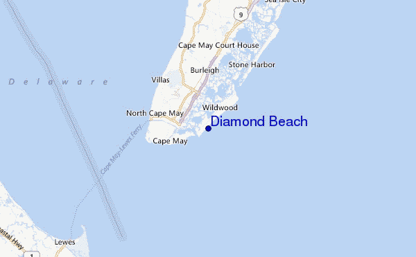 Diamond Beach Location Map