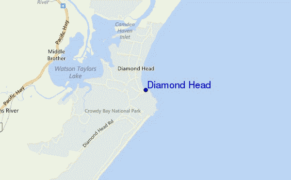 carte de localisation de Diamond Head