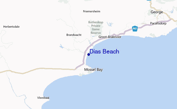 Dias Beach Location Map