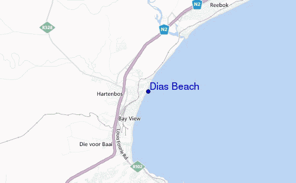 carte de localisation de Dias Beach