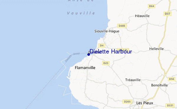 carte de localisation de Dielette Harbour