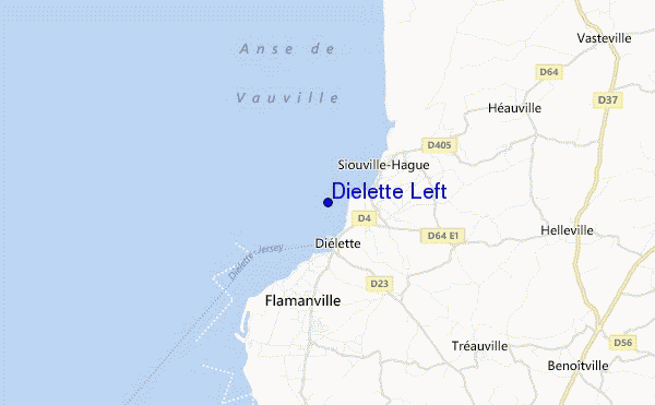 carte de localisation de Dielette Left