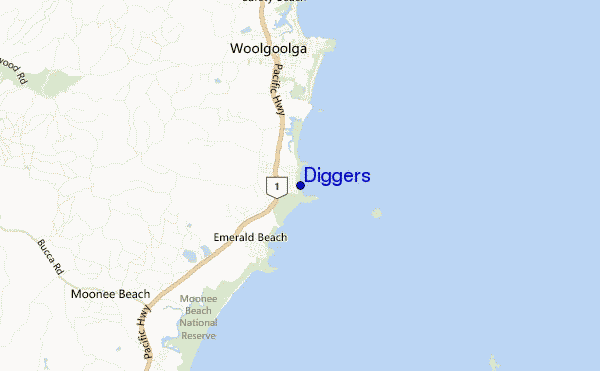 carte de localisation de Diggers