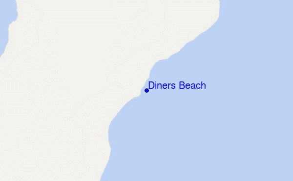 carte de localisation de Diners Beach