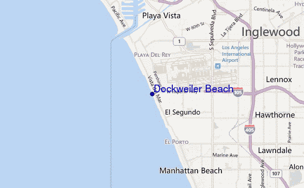 carte de localisation de Dockweiler Beach