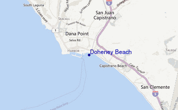 carte de localisation de Doheney Beach