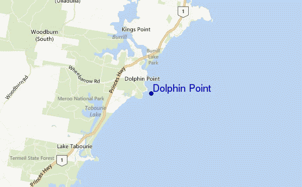carte de localisation de Dolphin Point