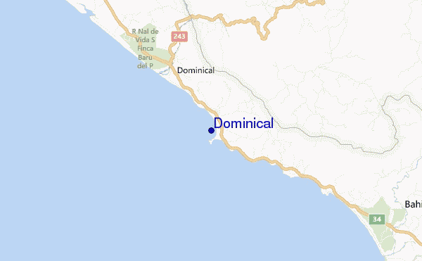 carte de localisation de Dominical