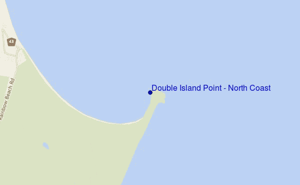 carte de localisation de Double Island Point - North Coast