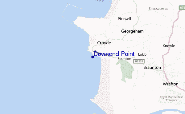 carte de localisation de Downend Point