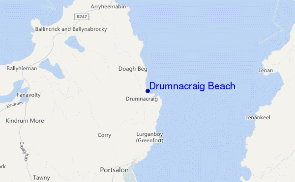 carte de localisation de Drumnacraig Beach