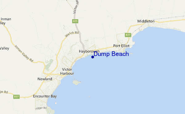 carte de localisation de Dump Beach