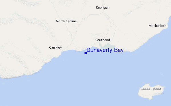 carte de localisation de Dunaverty Bay