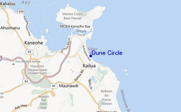 carte de localisation de Dune Circle