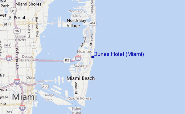 carte de localisation de Dunes Hotel (Miami)